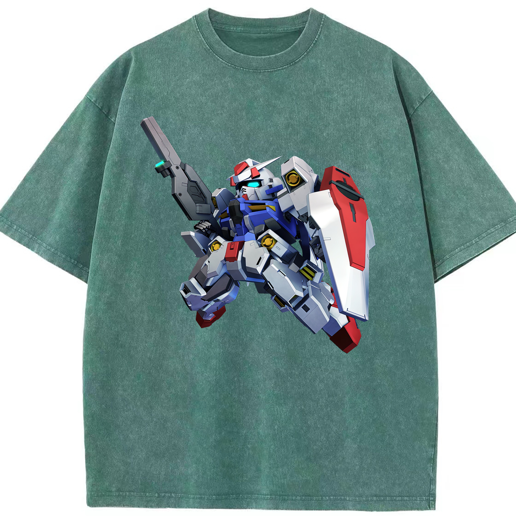 （画像用） 機動戦士ガンダム Mobile Suit Gundam 綿100% ヴィンテージ風 半袖Tシャツ（フロントプリント）